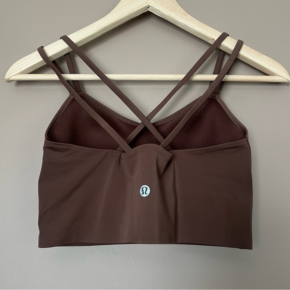 {Lululemon} Like a Cloud Bra Long Line Light Support, B/C Cup in Brown - Size 4 - Picture 4 of 7